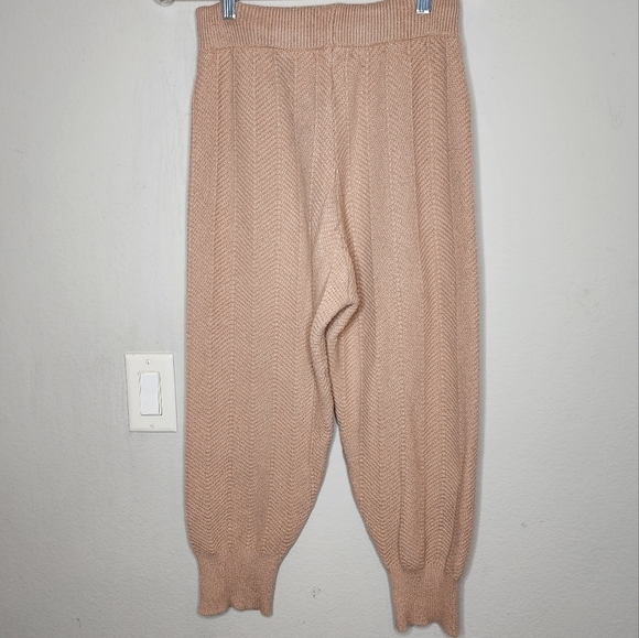 Carly Jeans Cable Knit Sweater Lounge Pants Joggers Dusty Pink Size Medium - Picture 14 of 14
